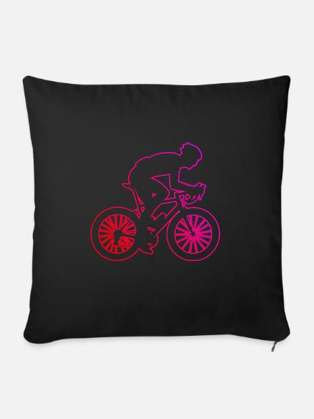 Vélo de route pour hommes Vélo de route Vélo de route Vélo de route - Housse de coussin décorative 45 x 45 cm - noir