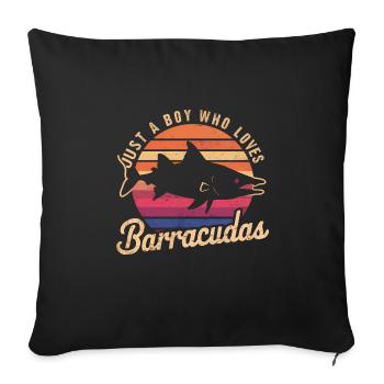 Cadeau pour Barracuda Fish Lover - Housse de coussin décorative 45 x 45 cm - noir - Devant