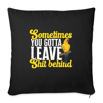 Parakeet, Parrot, Parakeet, Bird - Sofa pillowcase 17,3'' x 17,3'' (45 x 45 cm) - black - Front