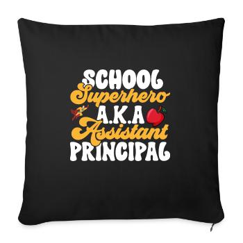 Directeur adjoint - Housse de coussin décorative 45 x 45 cm - noir - Devant