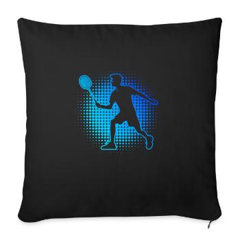 Badminton Women's Squash Badminton Player - Sofa pillowcase 17,3'' x 17,3'' (45 x 45 cm) - black - Front