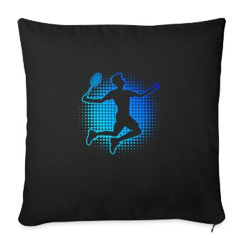 Women's Badminton Players Men's Squash Badminton - Sofa pillowcase 17,3'' x 17,3'' (45 x 45 cm) - black - Front
