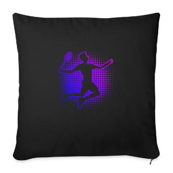 Squash Badminton Players Men Badminton Women - Sofa pillowcase 17,3'' x 17,3'' (45 x 45 cm) - black - Front