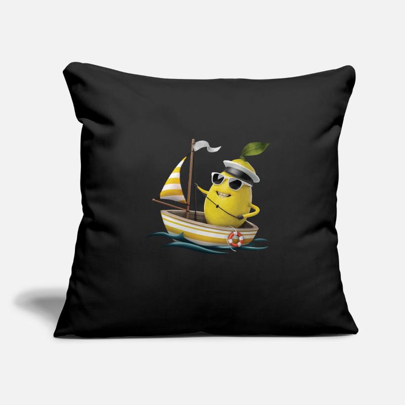 Obst Zitrone Bootfahren Geschenk Sofakissenbezug 45 x 45 cm