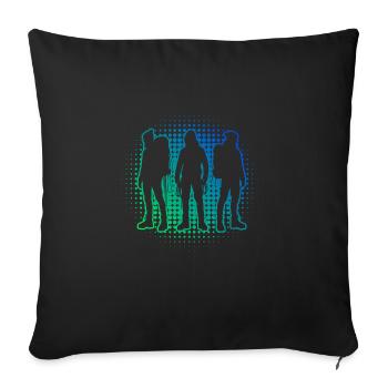 Bouldering Men's Bouldering Bouldering Climber - Sofa pillowcase 17,3'' x 17,3'' (45 x 45 cm) - black - Front