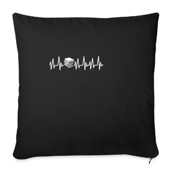 Book Books Library Reading Literature Read Books - Sofa pillowcase 17,3'' x 17,3'' (45 x 45 cm) - black - Front