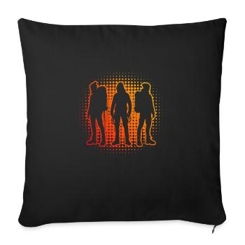 Bouldering Climber Bouldering Climbing Men - Sofa pillowcase 17,3'' x 17,3'' (45 x 45 cm) - black - Front