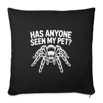 Vogelspinne Tarantel lustiger Spruch - Sofakissenbezug 45 x 45 cm - Schwarz - Vorne