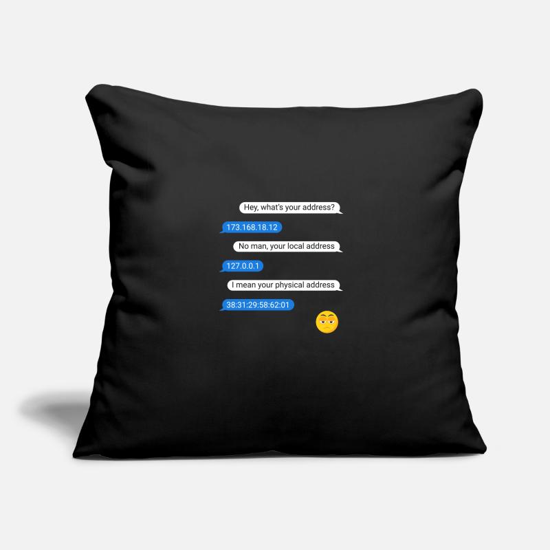 Computer Nerd Geek Chat IP Adresse witzig Geschenk Sofakissenbezug 45 x 45 cm