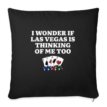 J’aime Las Vegas Casino Gambler Gambling Bettor - Housse de coussin décorative 45 x 45 cm - noir - Devant