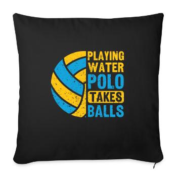 Water Polo Wasserball - Sofa pillowcase 17,3'' x 17,3'' (45 x 45 cm) - black - Front