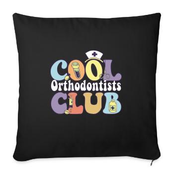 Cool Orthodontists Club Dental Squad Équipe de dentistes - Housse de coussin décorative 45 x 45 cm - noir - Devant