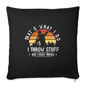 Shot Put Throwing Athletics - Sofa pillowcase 17,3'' x 17,3'' (45 x 45 cm) - black - Front