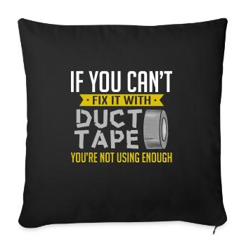 Duct Tape Duct Tape Artisan Masking Tape - Sofa pillowcase 17,3'' x 17,3'' (45 x 45 cm) - black - Front