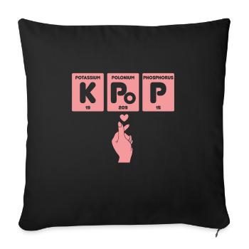 K-Pop Fan Gift Korean Pop Music - Sofa pillowcase 17,3'' x 17,3'' (45 x 45 cm) - black - Front