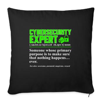 Cybersecurity Hackers IT Security - Sofa pillowcase 17,3'' x 17,3'' (45 x 45 cm) - black - Front