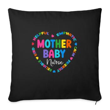 Nurse Baby Maternity Nurse - Sofa pillowcase 17,3'' x 17,3'' (45 x 45 cm) - black - Front