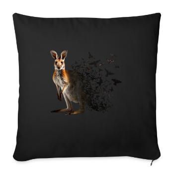 Wallaby - Sofa pillowcase 17,3'' x 17,3'' (45 x 45 cm) - black - Front