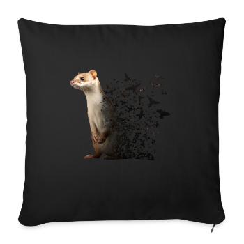 Weasel - Sofa pillowcase 17,3'' x 17,3'' (45 x 45 cm) - black - Front