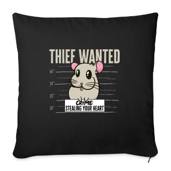 Chinchilla - Housse de coussin décorative 45 x 45 cm - noir - Devant