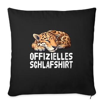Official Sleep Shirt Jaguar - Sofa pillowcase 17,3'' x 17,3'' (45 x 45 cm) - black - Front