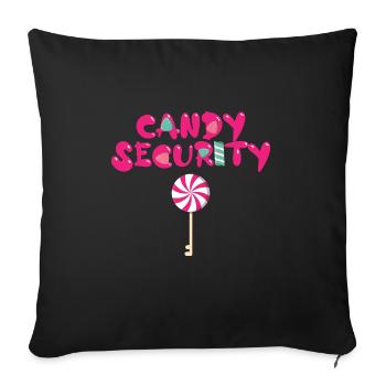 Candy Security Mom Dad Matching Birthday Costume - Sofa pillowcase 17,3'' x 17,3'' (45 x 45 cm) - black - Front