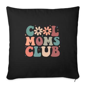 Cool Moms Club Lustige Retro Groovy Mama Mama Mama - Sofakissenbezug 45 x 45 cm - Schwarz - Vorne