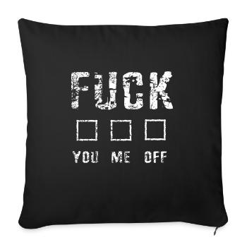 va te faire foutre, baise-moi, va te faire foutre - Tick - Housse de coussin décorative 45 x 45 cm - noir - Devant