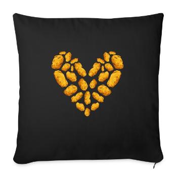 Chicken Nugget Lover Chicken Nuggets - Sofa pillowcase 17,3'' x 17,3'' (45 x 45 cm) - black - Front