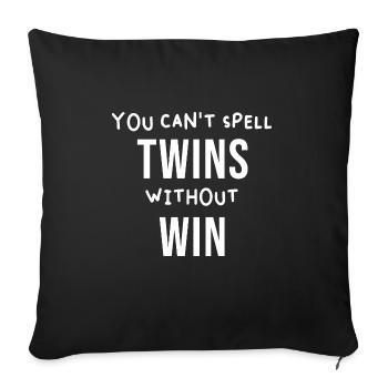 Twins - Sofa pillowcase 17,3'' x 17,3'' (45 x 45 cm) - black - Front
