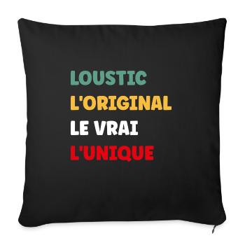 loustic - Housse de coussin décorative 45 x 45 cm - noir - Devant