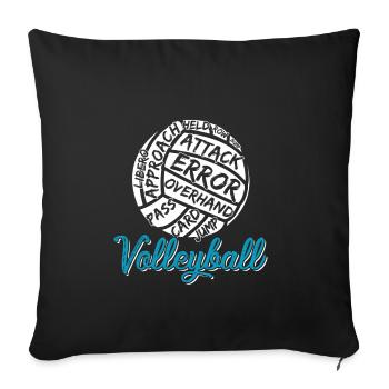 Volleyball Beach Soccer - Sofa pillowcase 17,3'' x 17,3'' (45 x 45 cm) - black - Front