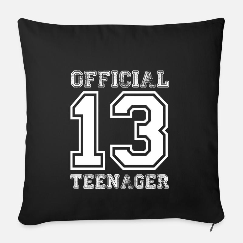 Official Teenager 13. Geburtstag Geschenk - Sofakissenbezug 45 x 45 cm - Schwarz