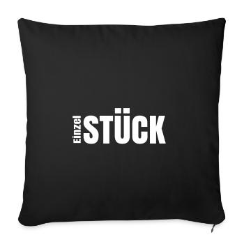 Einzelstück als Geschenk - Sofakissenbezug 45 x 45 cm - Schwarz - Vorne