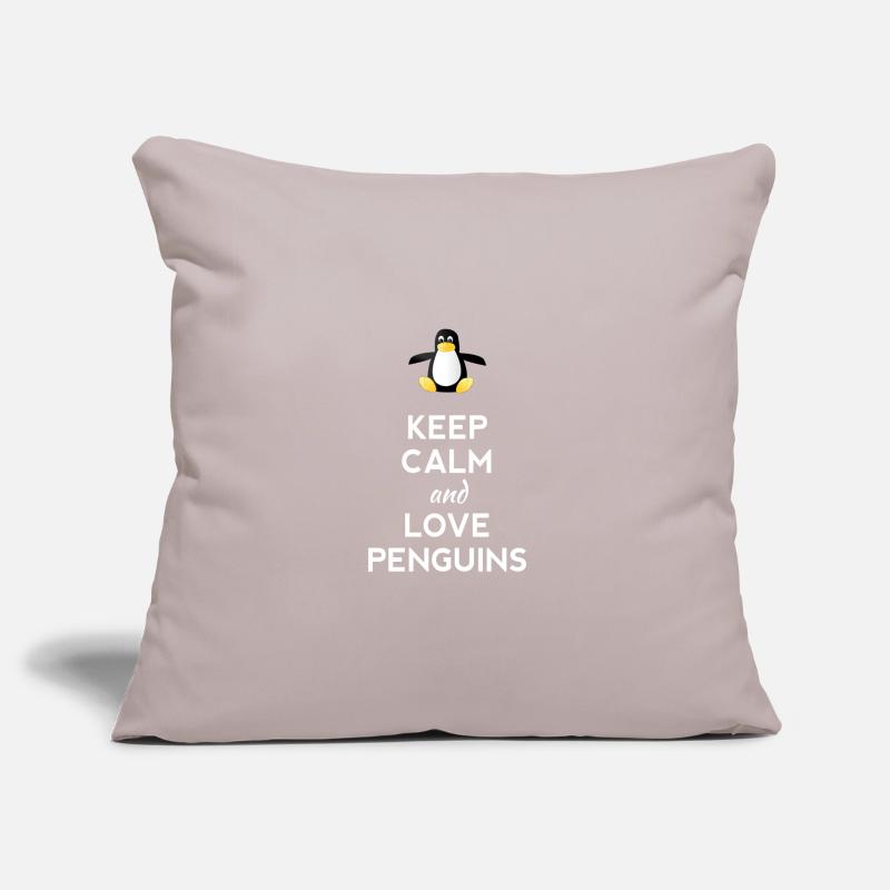 keep calm love Penguins Linux nerd computer cpu lo Sofa pillowcase 17,3'' x 17,3'' (45 x 45 cm)