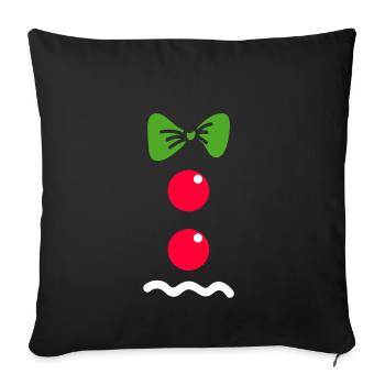 Shirt as a gift for Christmas outfit - Sofa pillowcase 17,3'' x 17,3'' (45 x 45 cm) - black - Front