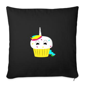 Christmas unicorn new gift rainbow - Sofa pillowcase 17,3'' x 17,3'' (45 x 45 cm) - black - Front