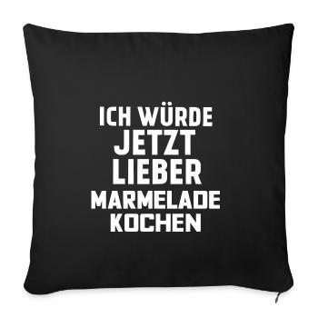 MARMELADE KOCHEN - Sofakissenbezug 45 x 45 cm - Schwarz - Vorne