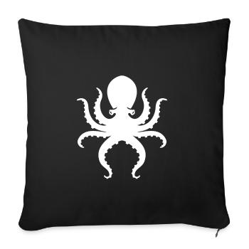 Oktopus - Sofakissenbezug 45 x 45 cm - Schwarz - Vorne