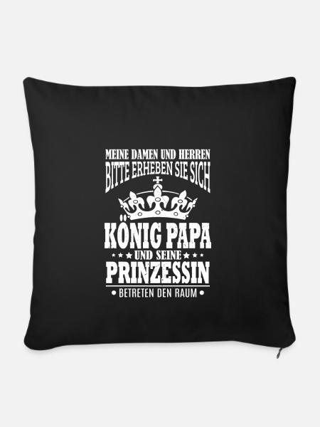 Vater, Papa, Geschenk, Vatertag, Papi, Kinder - Sofakissenbezug 45 x 45 cm - Schwarz