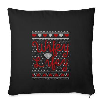 Wifey Lifey - Sofa pillowcase 17,3'' x 17,3'' (45 x 45 cm) - black - Front