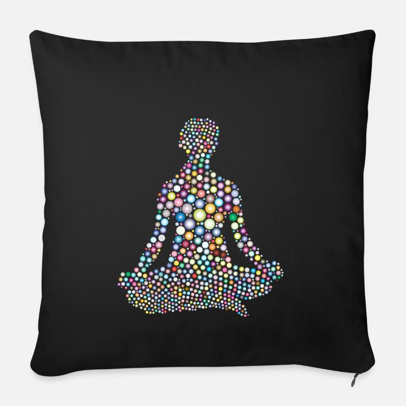 Yoga - Sofakissenbezug 45 x 45 cm - Schwarz