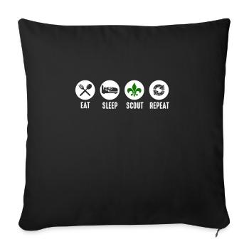 Mangez le sommeil Répéter Scout - Housse de coussin décorative 45 x 45 cm - noir - Devant