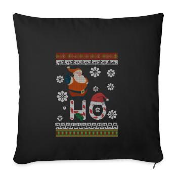 Santa Ho - Housse de coussin décorative 45 x 45 cm - noir - Devant