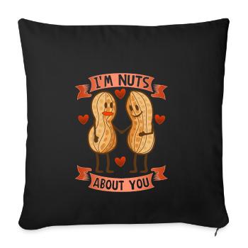 Nuts Nuts Valentine's Day Gift Dear Couples - Sofa pillowcase 17,3'' x 17,3'' (45 x 45 cm) - black - Front
