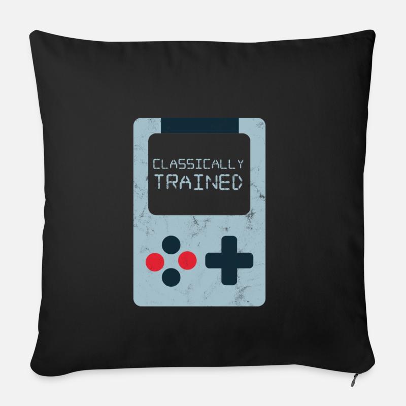Gamers - gamers - Nerd - Geek - Cadeaux - Housse de coussin décorative 45 x 45 cm - noir