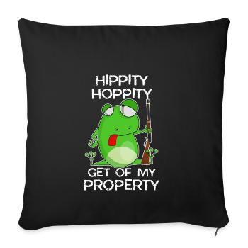 Hippity Hoppity Get Off My Property - Sofakissenbezug 45 x 45 cm - Schwarz - Vorne