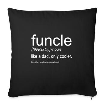 Funcle - Housse de coussin décorative 45 x 45 cm - noir - Devant