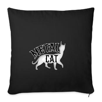 Metal Cat - Rock-Katze - Sofakissenbezug 45 x 45 cm - Schwarz - Vorne