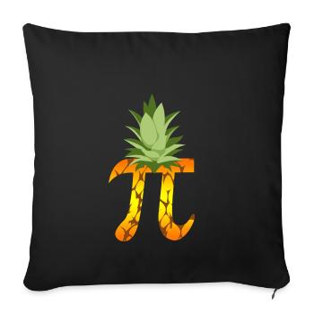 Ananas-PU-Wissenschafts-Aussenseiter-Mathematik-Symbol-Spaß - Sofakissenbezug 45 x 45 cm - Schwarz - Vorne